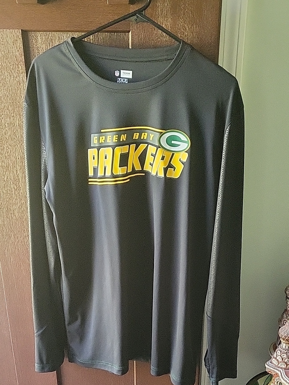 Team Apparel Black TX3 Cool NFL Performance Tee With Yellow Print